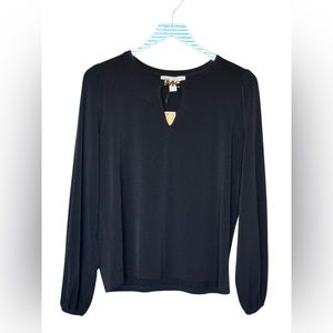 Michael: Michael Kors Soft Knit Top in Black